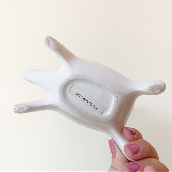 Vintage Hand Painted Floral Turtle Dish Figure - Picture 5 of 5